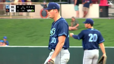 Brad Lord records his sixth strikeout for Wilmington