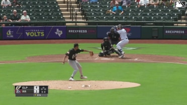 Justin Foscue homers (2) on a fly ball to left field.