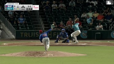 Junior Perez homers (7) on a fly ball to left field.