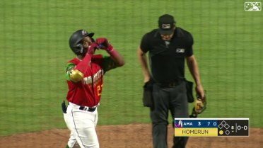Alberto Rodriguez hits a two-run homer in Double-A