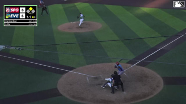 Roynier Hernandez doubles (17) on a line drive to left fielder Aiden Taurek. Jacob Hinderleider scores.