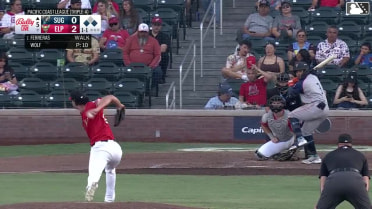 Pascanel Ferreras singles on a sharp line drive to left fielder Nick Schnell. Zach Cole scores. Carlos Pérez to 2nd.