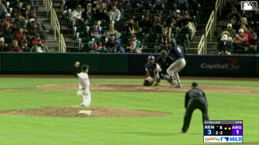 LuJames Groover singles on a soft line drive to center fielder Cole Carrigg. Adrian Del Castillo scores. Luken Baker to 2nd.