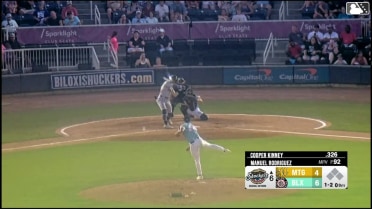 Cooper Kinney homers (6) on a line drive to left center field.