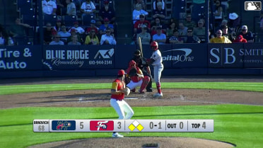 Johnathon Thomas out on a sacrifice fly to center fielder Dante Nori. Cortland Lawson scores.