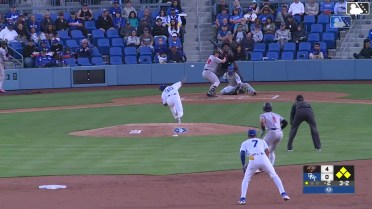 Tanner Thach hits a grand slam (1) to right field. Clayton Gray scores. Roldy Brito scores. Derek Bernard scores.