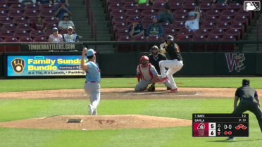 Juan Baez doubles (3) on a fly ball to left fielder Cameron Nickens. Josh Adamczewski scores. Luis Castillo scores. Tayden Hall scores.