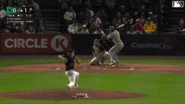 Cam Maldonado homers (1) on a fly ball to left center field. Kaeden Kent scores.