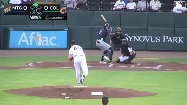 Cooper Kinney walks. Gregory Barrios scores. Wild pitch by pitcher Garrett Baumann.