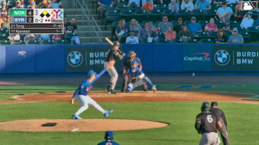 Heston Kjerstad singles on a ground ball to right fielder Cristian Pache. Johnathan Rodríguez scores.