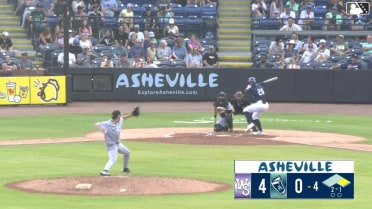Chase Call homers (13) on a fly ball to center field. Caden Powell scores.