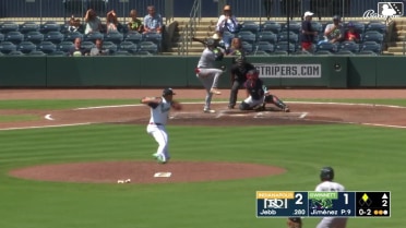 Mitch Jebb singles on a line drive to right fielder Patrick Clohisy. Derek Berg scores.
