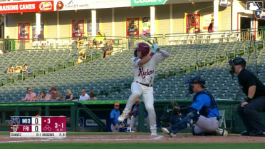 Frainyer Chavez homers (12) on a fly ball to left field.
