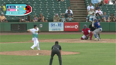 Mitch Voit singles on a line drive to left fielder Joel Dragoo. Sam Biller scores.