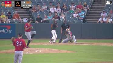 Tavian Josenberger homers (8) on a fly ball to center field. Anderson De Los Santos scores.
