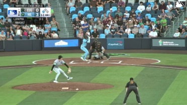 Jakey Josepha doubles (8) on a soft line drive to left fielder Jose Ramos. Carlos Virahonda scores.