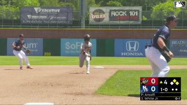 Lonnie White Jr. homers (6) on a fly ball to left center field. Keiner Delgado scores. Duce Gourson scores.