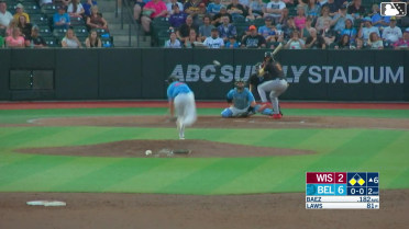 Juan Baez doubles (8) on a line drive to right fielder Wilfredo Lara. Tayden Hall scores. Tyler Rodriguez scores.