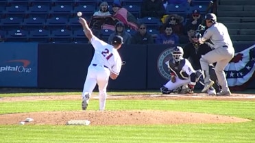 Jonathan Santucci strikes out his eighth batter