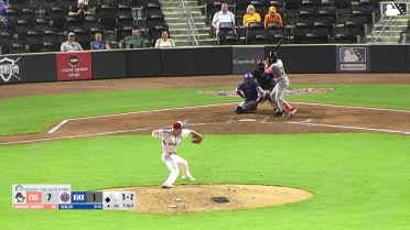 Ambioris Tavarez doubles (6) on a sharp line drive to center fielder Andy Garriola. Drew Compton scores.