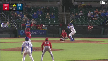 Kevin Alcántara grounds into a double play, left fielder Ivan Johnson to catcher Dayne Leonard to first baseman Michael Toglia. Brett Bateman out at home. Kevin Alcántara out at 1st.