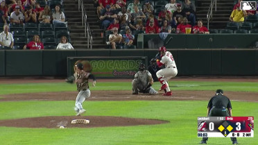 Deniel Ortiz singles on a ground ball to center fielder Jonny Farmelo. Jon Jon Gazdar scores. Tai Peete to 2nd.