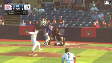 Corey Collins called out on strikes and Daiverson Gutierrez caught stealing 2nd, catcher Colin Burgess to shortstop John Gil to catcher Colin Burgess.