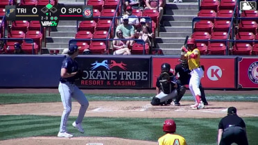 Alan Espinal singles on a ground ball to left fielder Aaron Graeber, deflected by shortstop Capri Ortiz. Tommy Hopfe scores.