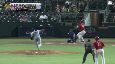 Zach Levenson singles on a ground ball to center fielder Jacob Melton. Jimmy Crooks scores. Ramon Mendoza scores.