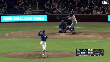 Felix Reyes homers (1) on a fly ball to center field.