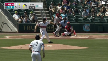 Leo Bernal doubles (2) on a line drive to center fielder Jarred Kelenic.