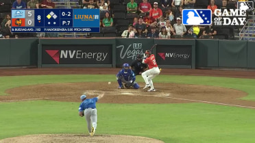 Brayan Buelvas homers (1) on a fly ball to center field. Darell Hernaiz scores.