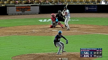 Tanner Smith homers (11) on a fly ball to right center field. Juan Mateo scores.