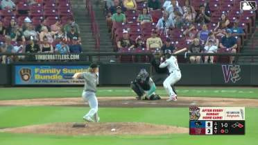 Luis Peña doubles (5) on a sharp fly ball to right fielder Erick Torres. Tyler Rodriguez scores. Luis Peña to 3rd.