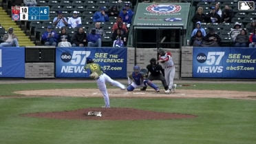 Jake Cunningham homers (6) on a fly ball to left field.