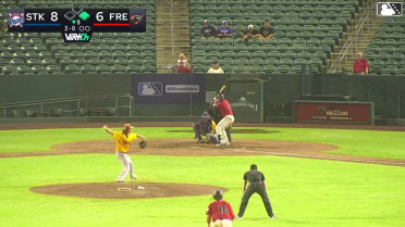 Daniel Jackson doubles (3) on a sharp fly ball to right fielder Gavin Turley. Cristian Arguelles scores.