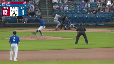 Luis Castillo singles on a fly ball to right fielder Erick Torres. Tayden Hall scores.