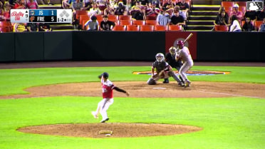 Luis Caicuto homers (5) on a fly ball to center field.