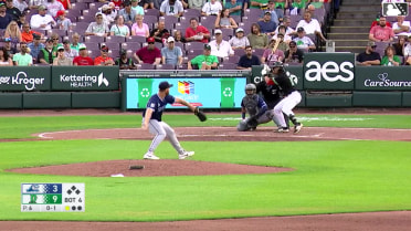 Carter Graham homers (16) on a fly ball to left field.