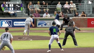 Gleider Figuereo doubles (3) on a fly ball to left fielder Boston Smith. Luke Hanson scores. Arturo Disla to 3rd.