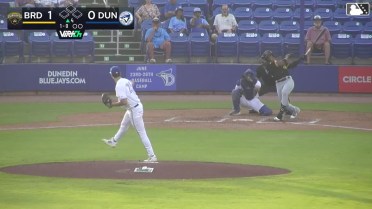 Jhostynxon Garcia homers (2) on a fly ball to left center field.