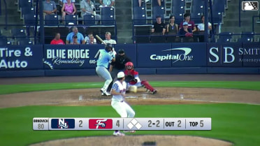 Hedbert Perez homers (3) on a fly ball to right center field.