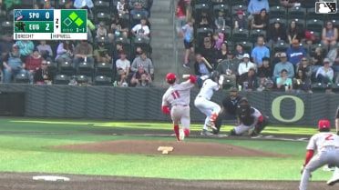 Trevor Cohen out on a sacrifice fly to left fielder Kevin Fitzer. Walker Martin scores.