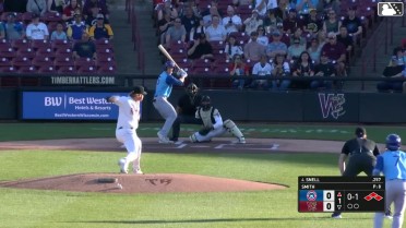 Cole Mathis out on a sacrifice fly to left fielder Josh Adamczewski. Kane Kepley scores.