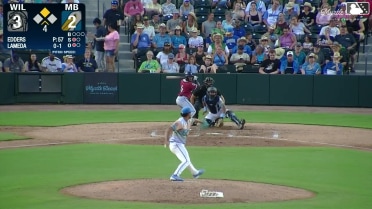Luis Lameda singles on a ground ball to right fielder Eli Lovich. Filippo Di Turi scores.