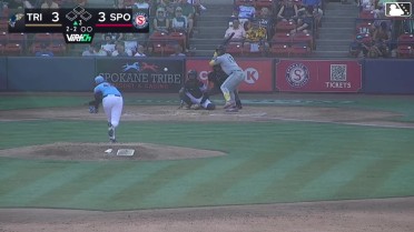 Randy De Jesus homers (13) on a fly ball to center field.