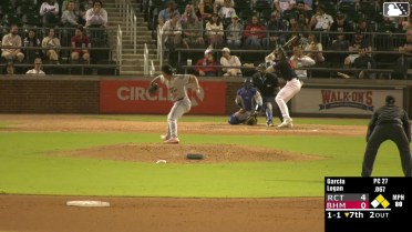 Drake Logan homers (1) on a fly ball to right field. Andy Weber scores. Wilfred Veras scores.