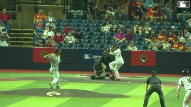 Colby Jones out on a sacrifice fly to center fielder Ely Brown. Cody Miller scores.