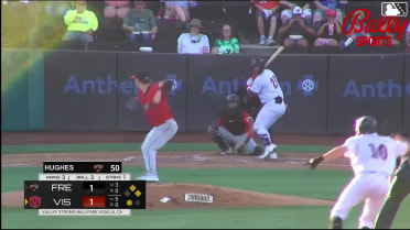 Enyervert Perez singles on a line drive to left fielder Yeiker Reyes. JD Dix scores. Abdias De La Cruz to 2nd.