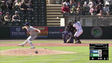 Tommy Pham homers (1) on a fly ball to left center field.